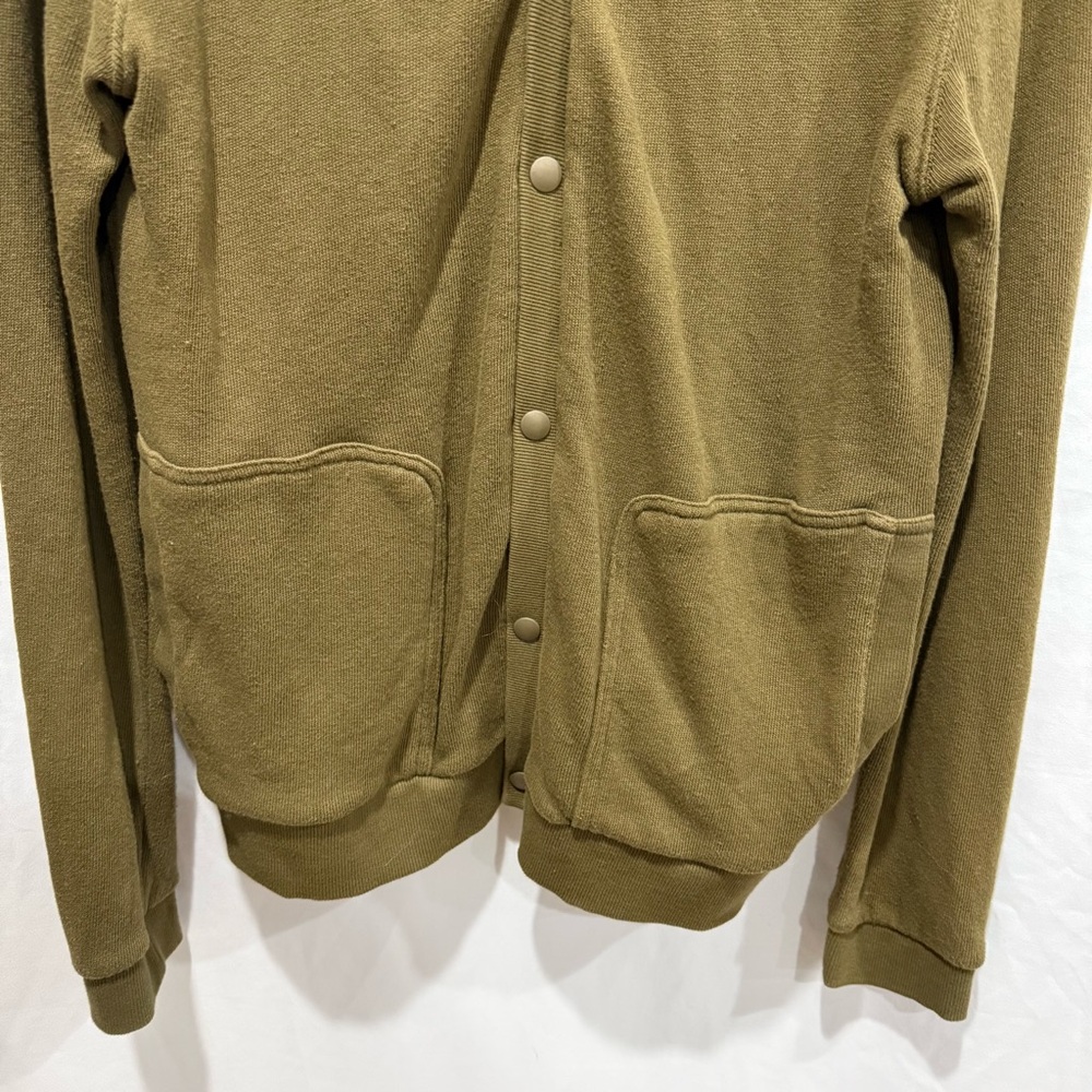 Banks Journal Organic Cotton Cardigan Snap Front Minimalist Streetwear Large - Picture 3 of 11